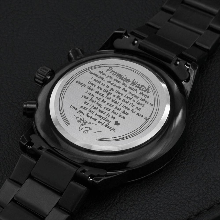 Promise Watch For Him Engraving Chronograph Watch