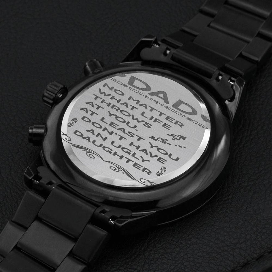 Engraved Gift Watch With Luxury Box Engraving Chronograph Watch