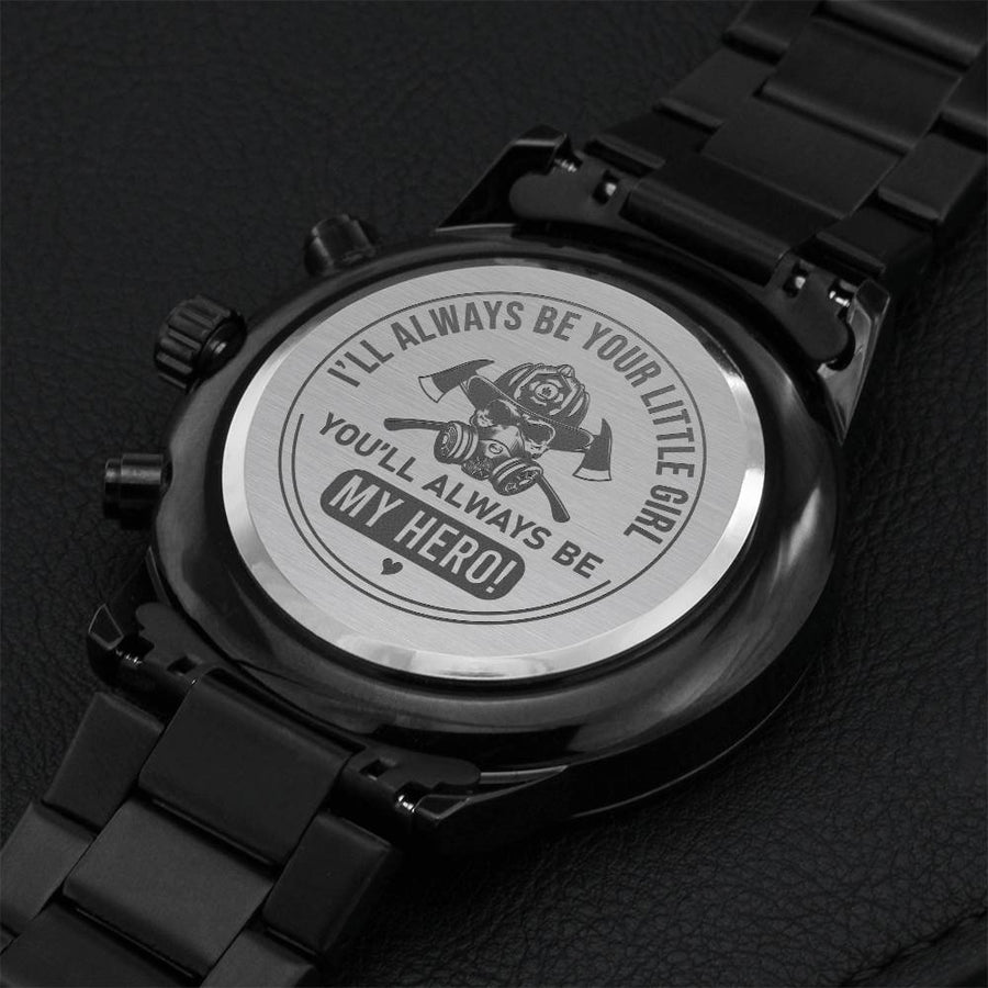 My Hero - Engraved Stainless Steel Watch 1 Engraving Chronograph Watch