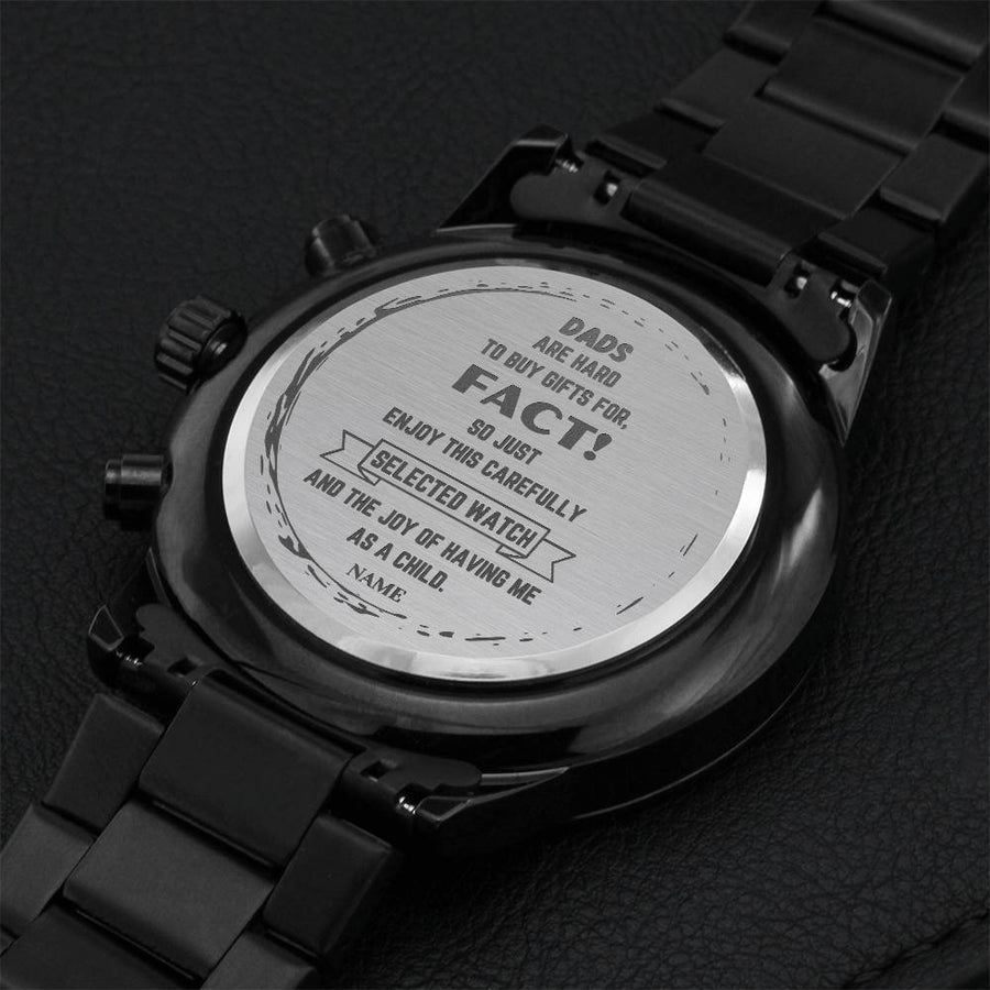 Dads Are Hard To Buy Gifts Watch Engraving Chronograph Watch