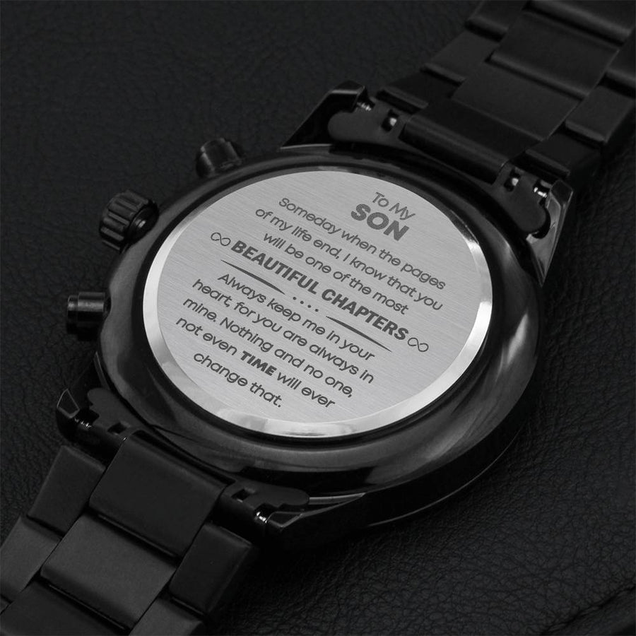 To My Son - Beautiful Chapter Engraving Chronograph Watch