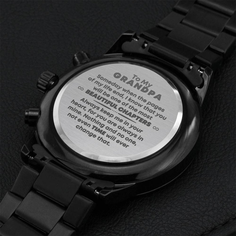 Grandpa Most Beautiful Chapters - Chronograph Watch Engraving Chronograph Watch
