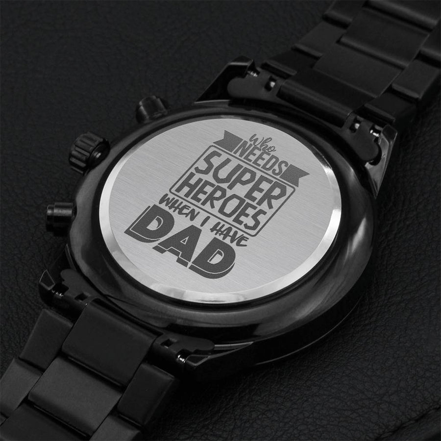 Engraved Watch Gift For Dad Father’s Day Gift For Daddy Birthday Gift For Dad Engraved Watch For Him Father Gift From Daughter And Son 1 Engraving Chronograph Watch