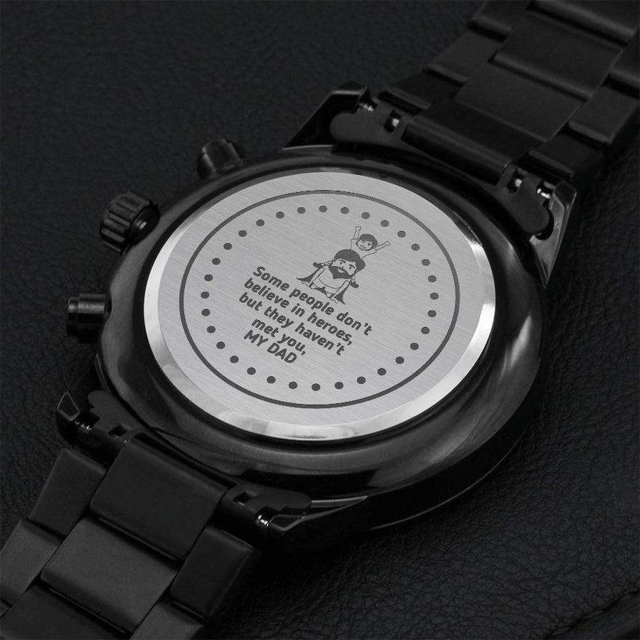 For Dad Engraving Chronograph Watch