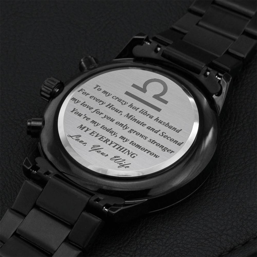 Libra Husband Love Time Watch Engraving Chronograph Watch
