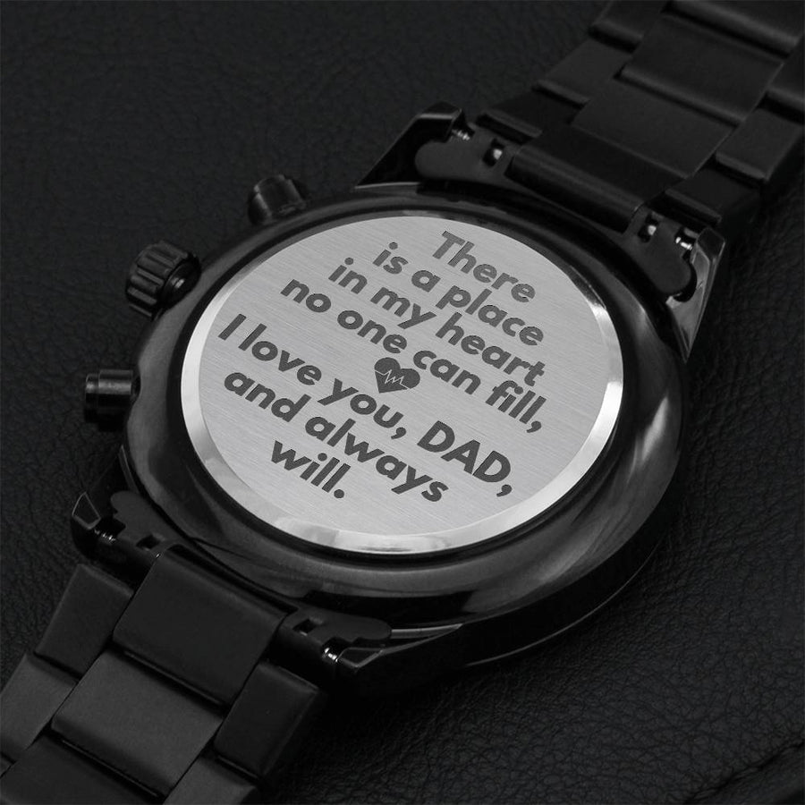 Place In My Heart Watch Engraving Chronograph Watch
