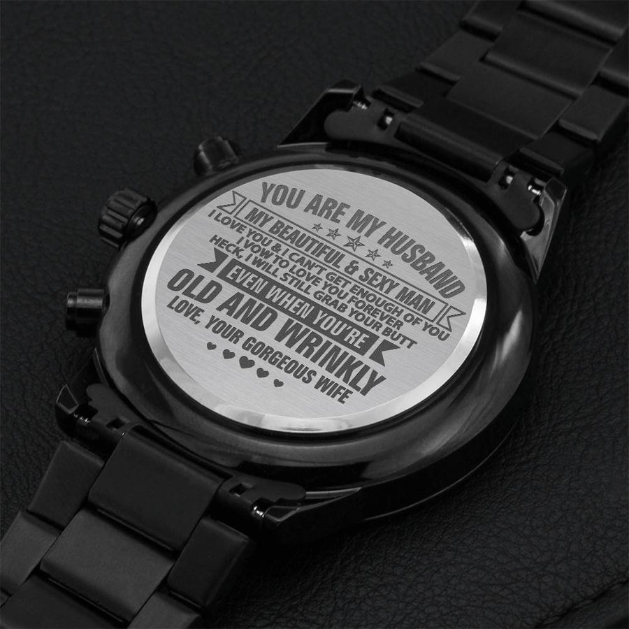 Sexy Husband Watch Engraving Chronograph Watch
