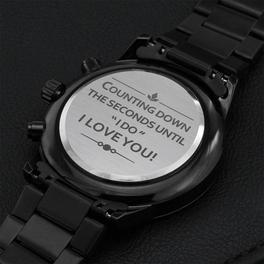 Best Dad Ever 6 Engraving Chronograph Watch
