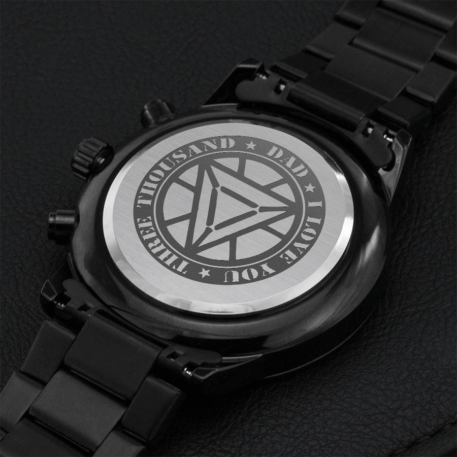 Dad I Love You Three Thousand Engraving Chronograph Watch