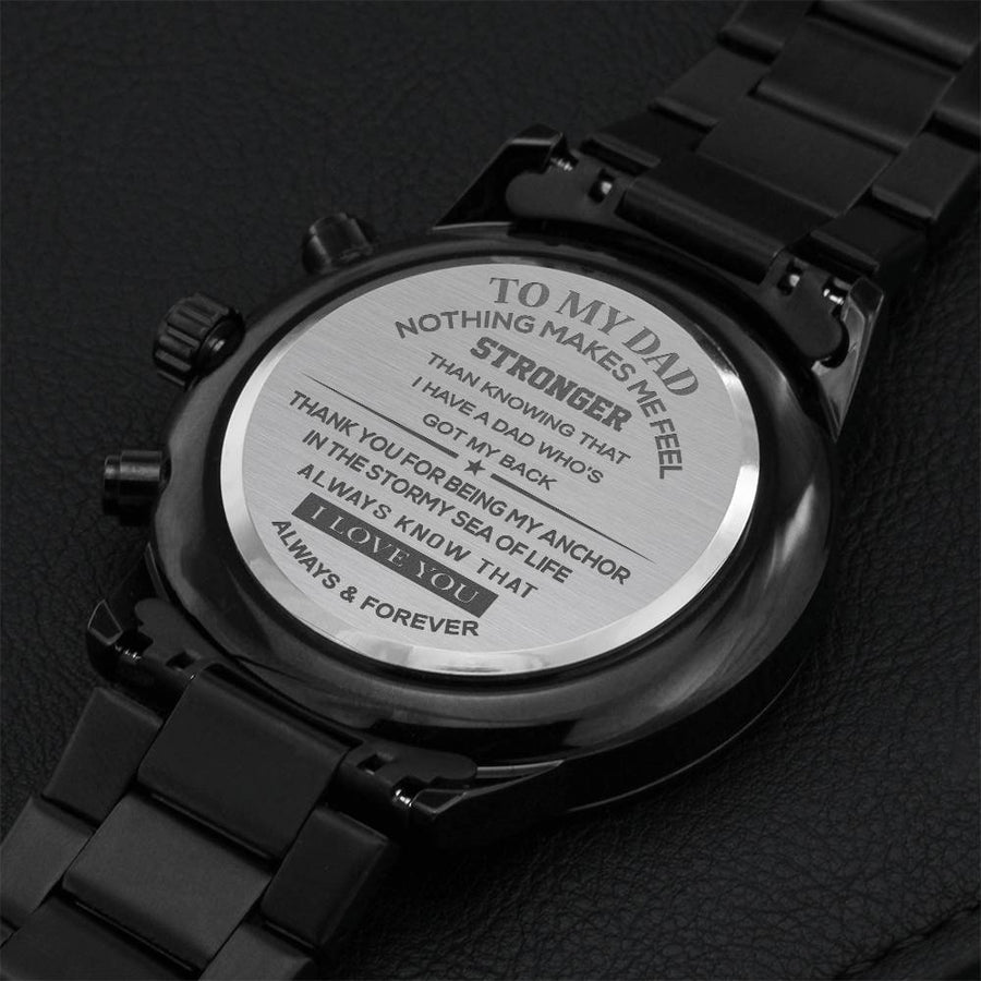 Luxury Gift For Dad. Birthday Gift. Anniversary Gift. Christmas Gift. Engraving Chronograph Watch