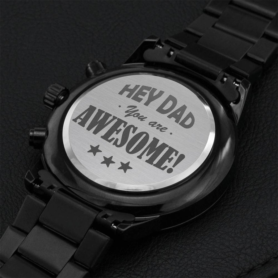 Awesome Dad Gift Engraving Chronograph Watch