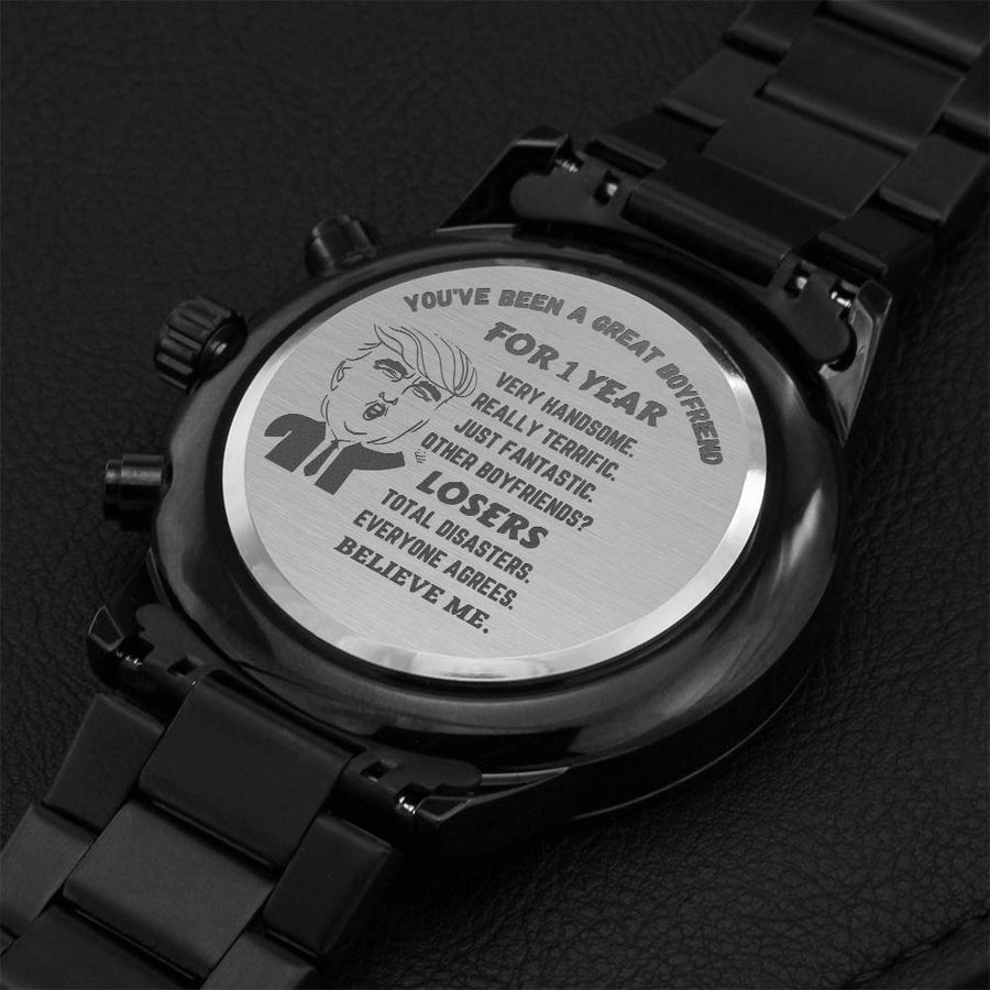 You'he Been A Great Boyfriend - 1 Year - Watch Engraving Chronograph Watch