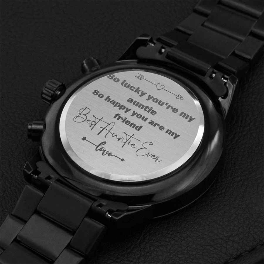 Best Auntie Watch Engraving Chronograph Watch