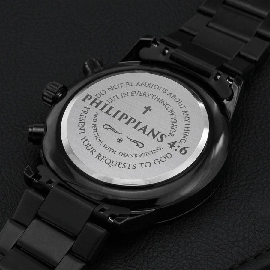 Philippians 46 Engraved Watch Engraving Chronograph Watch