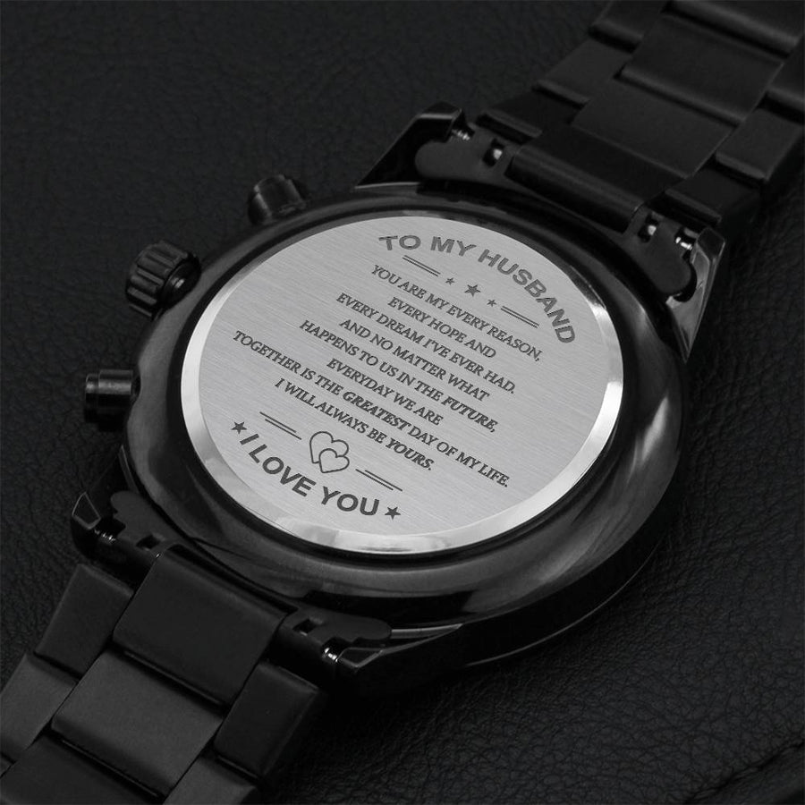 Best Gift For Husband. Birthday Gift Anniversary Gift. Christmas Gift. 2 Engraving Chronograph Watch