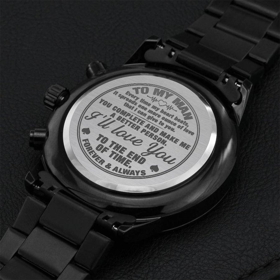 Gift For Your Man - One More Ounce Of Love - Watch Engraving Chronograph Watch