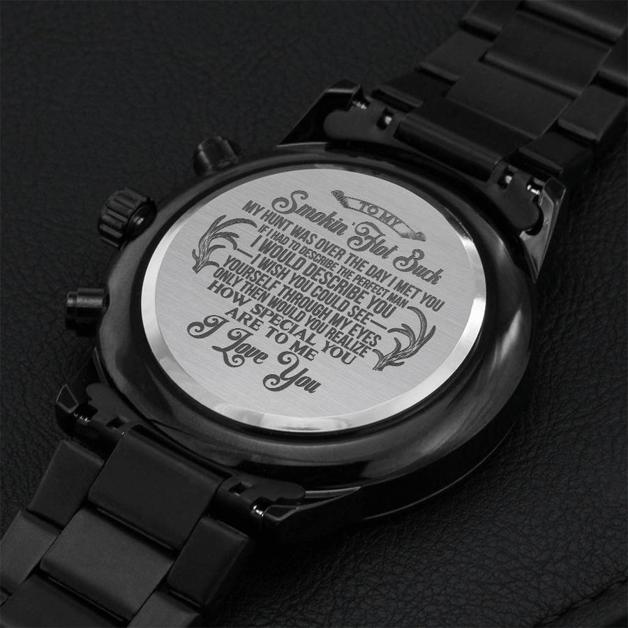 Smokin' Hot Buck Engraved Gift Watch 2 Engraving Chronograph Watch