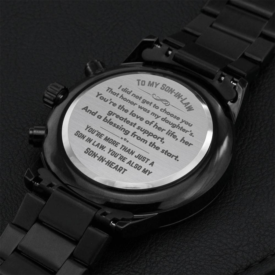 Son-in-law Watch Engraving Chronograph Watch