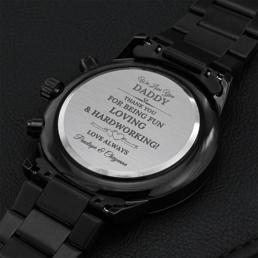 Fathers Day Gift Fathers Day Gift From Daughter Fathers Day Gift From Son First Fathers Day Gift First Fathers Day Fathers Day Gifts Engraving Chronograph Watch