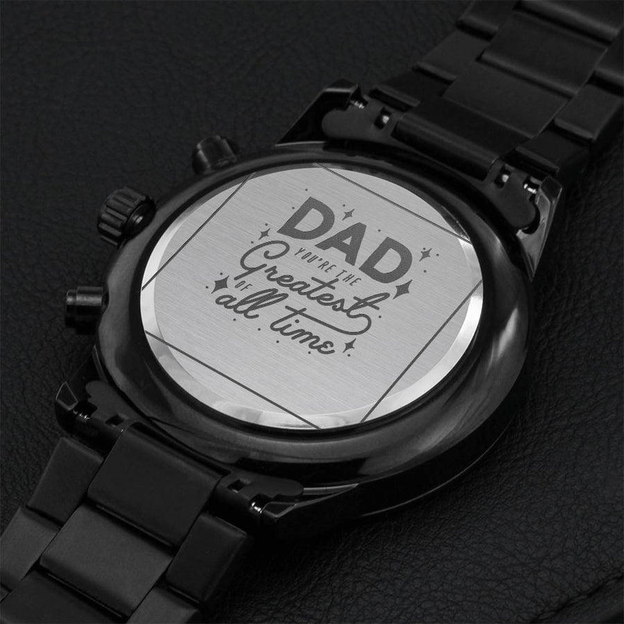 Custom Handwriting Engraved Watch Gift For Fathers Customize Engraved Watch Gift For Dad Gift For Husband Engraving Chronograph Watch
