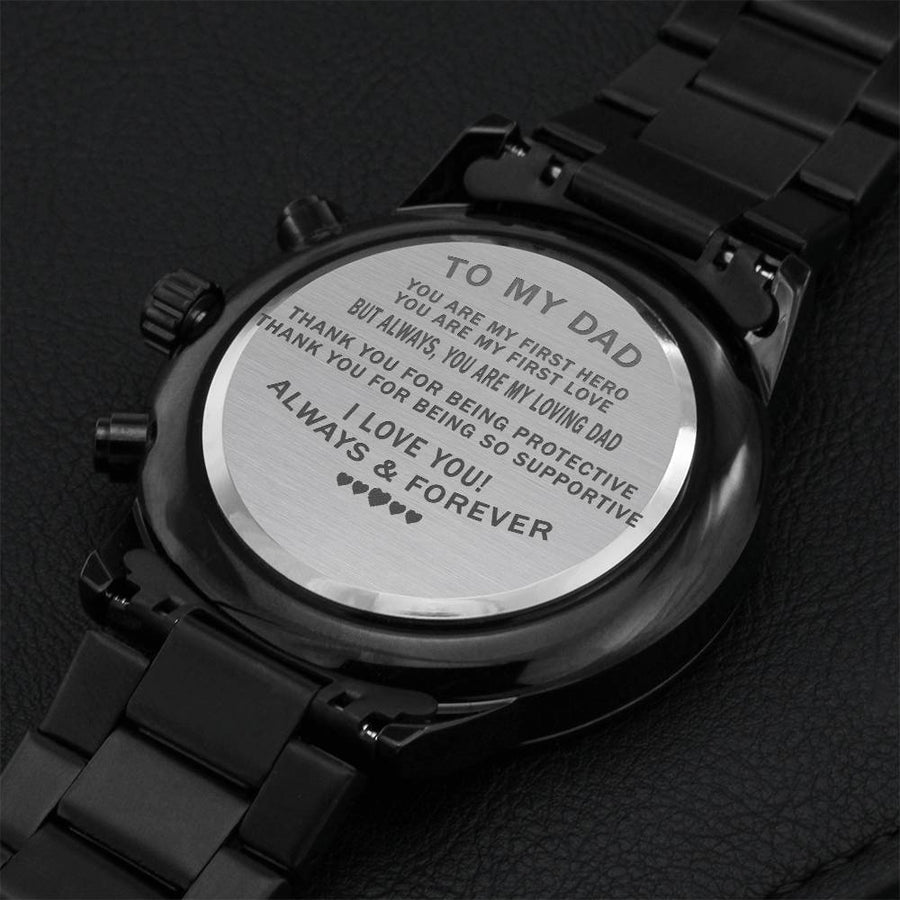 You Are My First Hero Watch Engraving Chronograph Watch