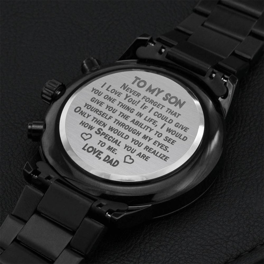 Special Gift For Son From Dad - How Special You Are To Me Engraving Chronograph Watch