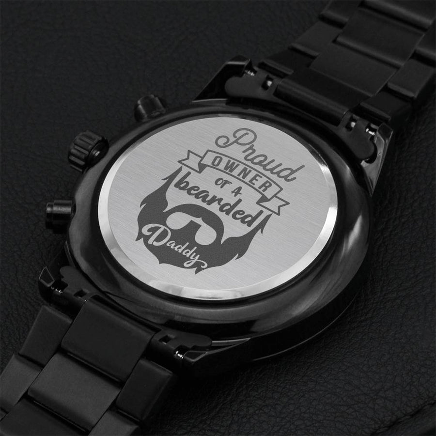 Engraved Watch Gift For Dad Father’s Day Gift For Daddy Birthday Gift For Dad Engraved Watch For Him Father Gift From Daughter And Son 2 Engraving Chronograph Watch