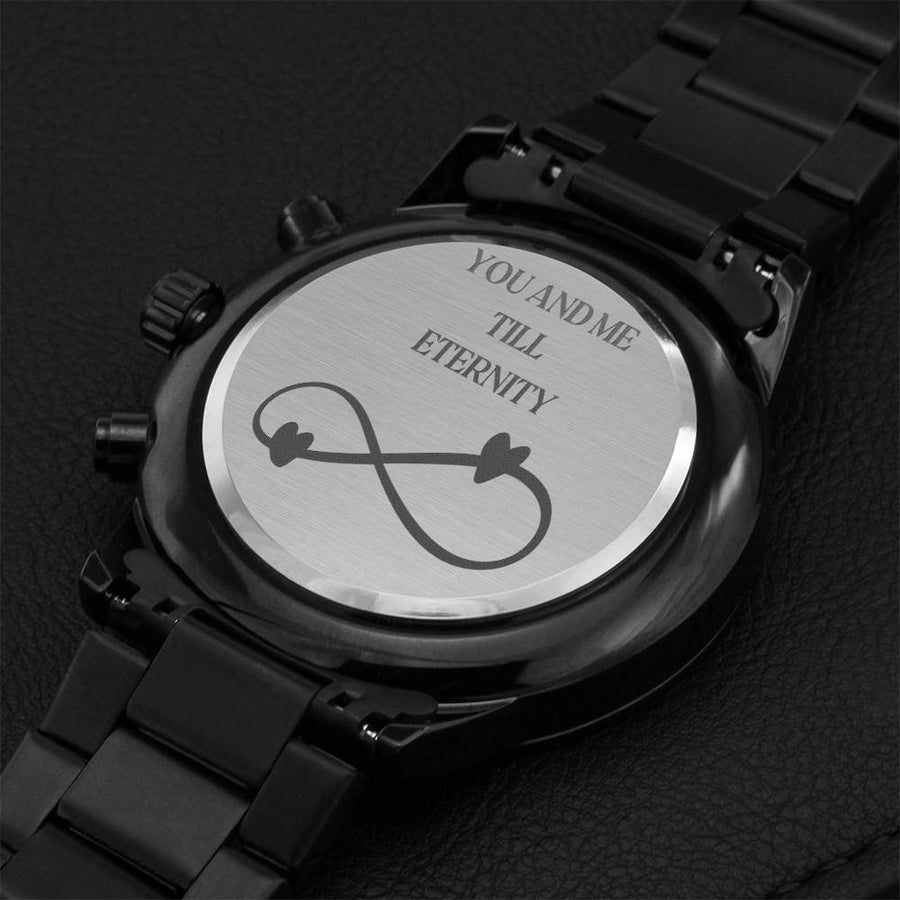 Customize Scratch Resistant Waterproof Men's Watch Engraving Chronograph Watch