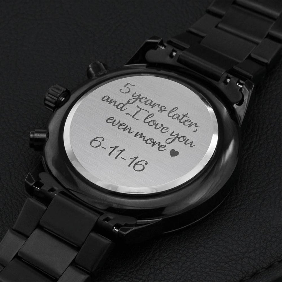 Anniversary Engraving Chronograph Watch