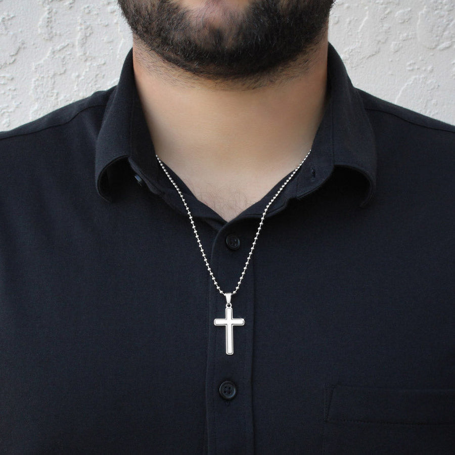 Long Distance Relationship Gift For Boyfriend Cross Necklace Gift For Him