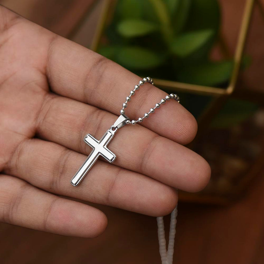 To My Husband The Person Rest of My Life Love Forever Always Stainless Cross Necklace Jewelry Romantic Gift for Husband Anniversary