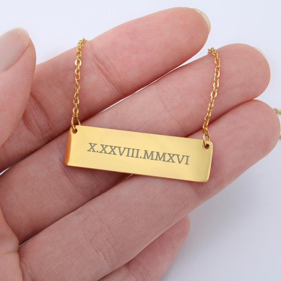 Personalised Bar Necklace for her