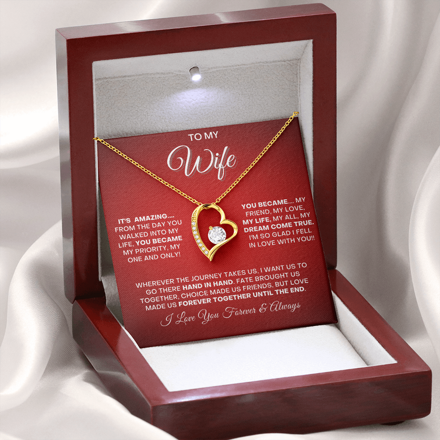 Wife Together Forever Hart Necklace