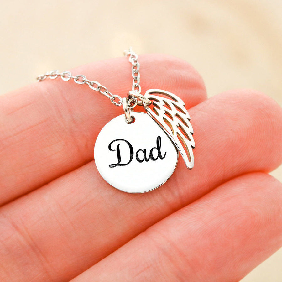 Dad Sympathy Necklace | Stainless Steel or 18K Gold Finish