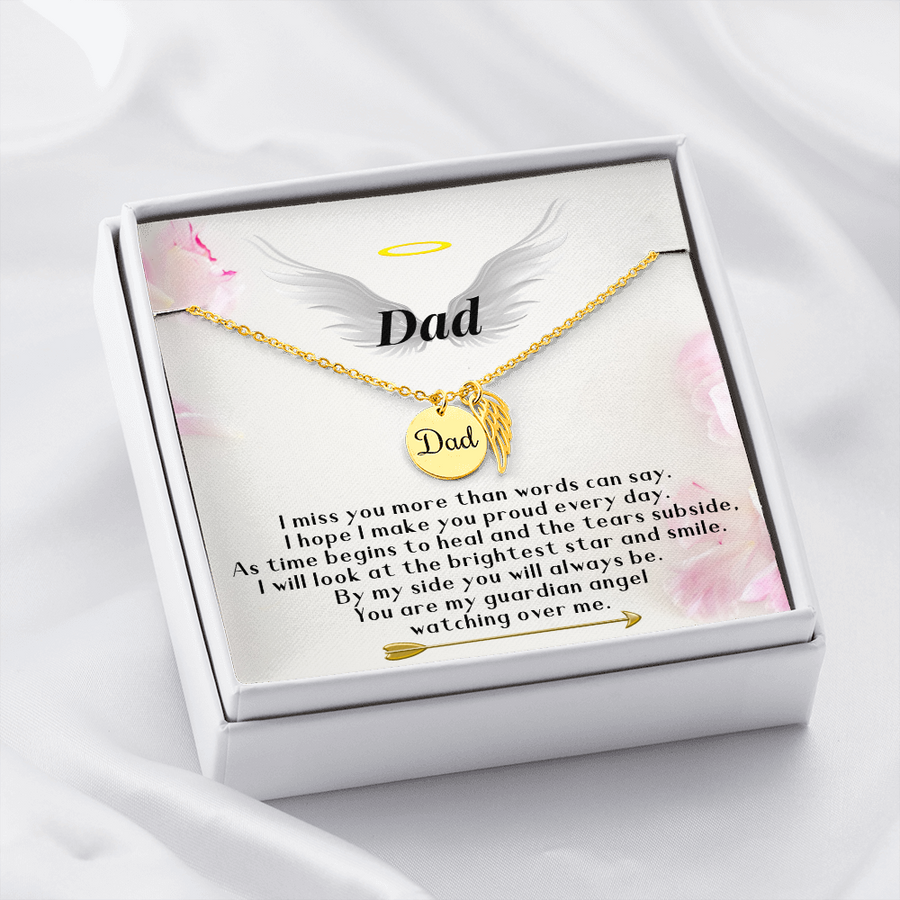 Dad Sympathy Necklace | Stainless Steel or 18K Gold Finish