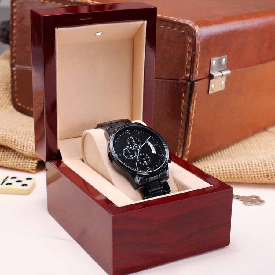 Amazing Gift For Future Dad On Fathers Day - Keepsake Watch Engraving Chronograph Watch