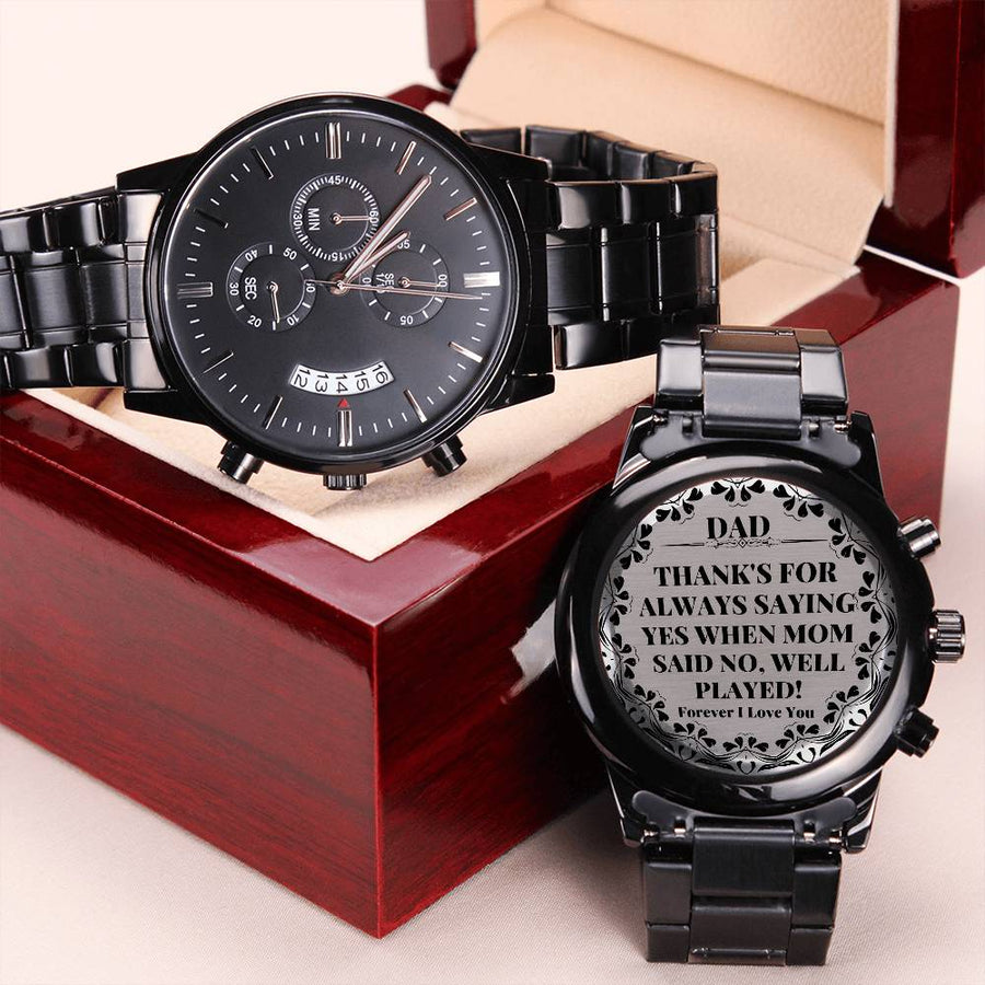 Dad Thank You 1 Engraving Chronograph Watch