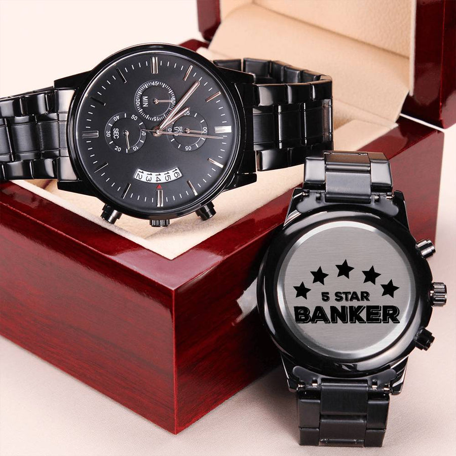 Gift For Bank Manager Gifts For Bank Employees Gifts For Banking Gifts For Bank Tellers Christmas Gift For Banker Retirement Gifts For Bankers Engraving Chronograph Watch