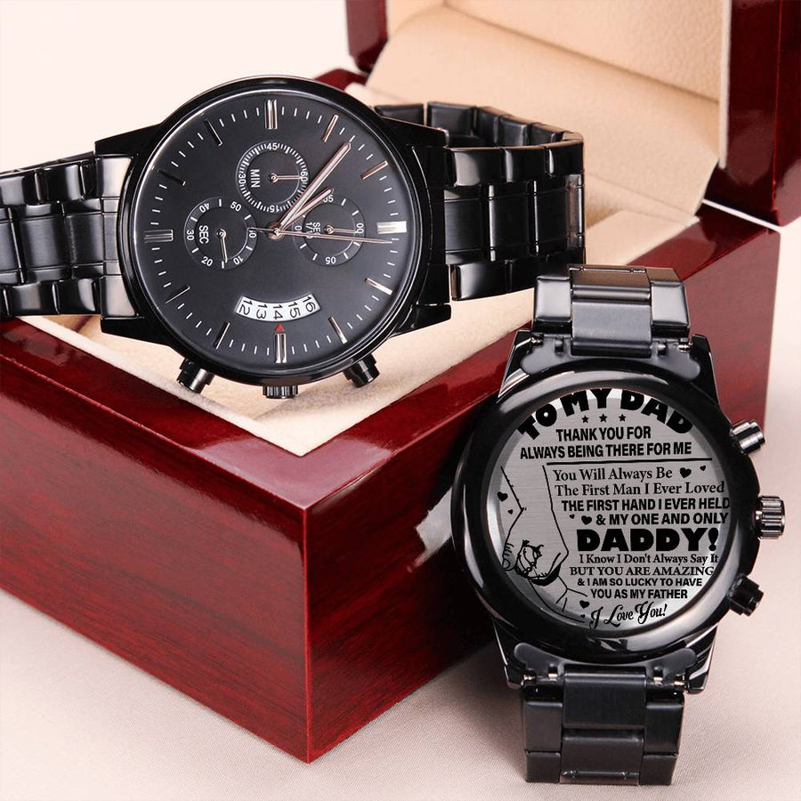 I Am So Lucky To Have You As My Father Engraving Chronograph Watch