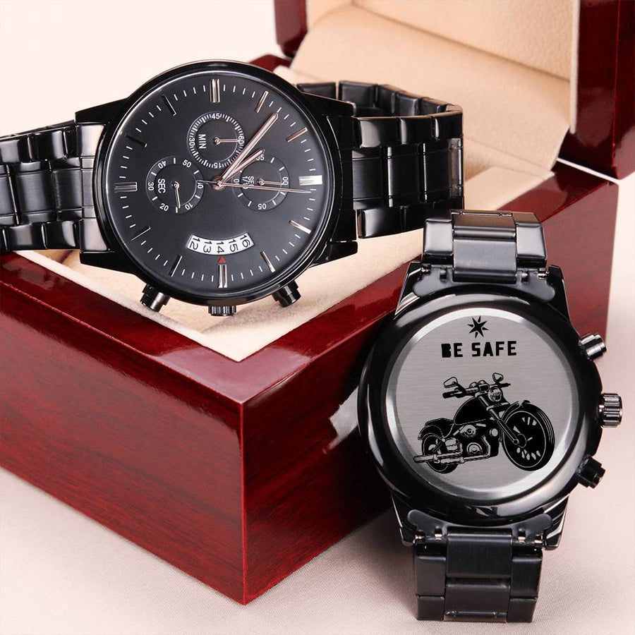 Be Safe Engraving Chronograph Watch