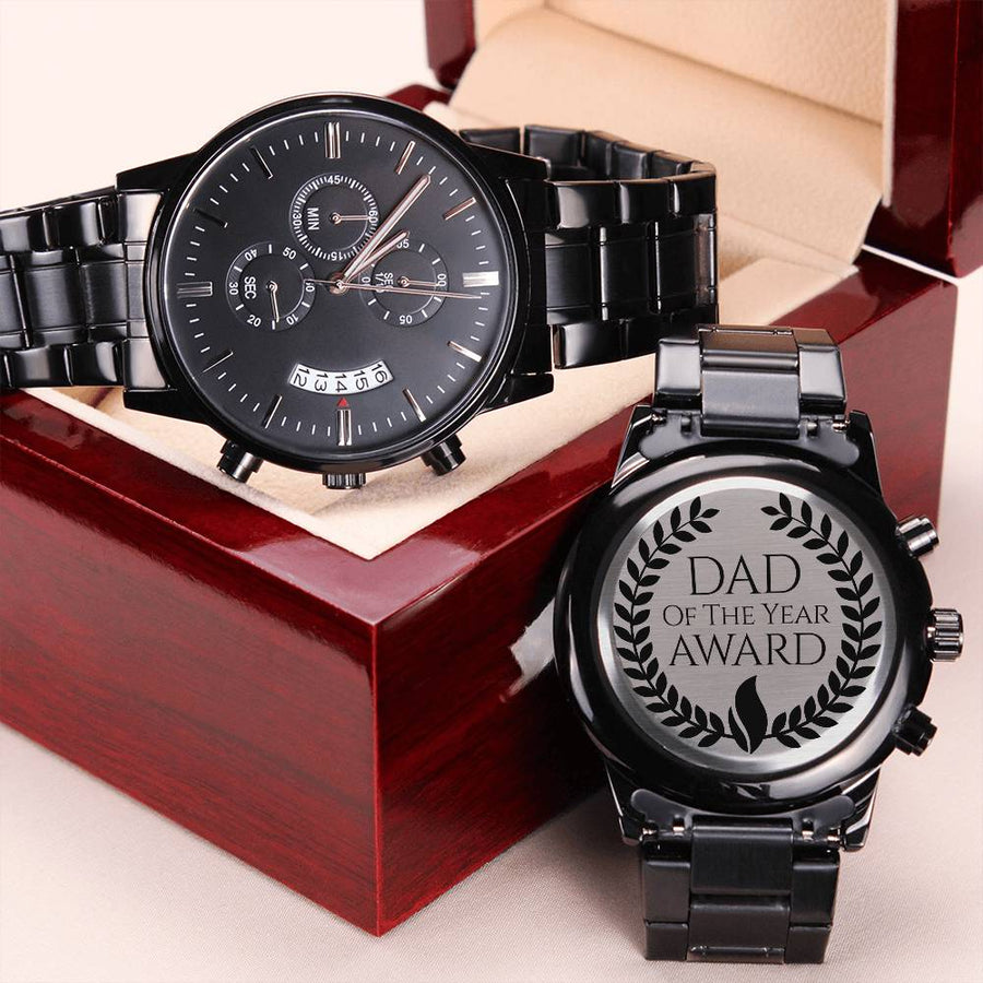 Dad Of The Year Wrist Watch Engraving Chronograph Watch