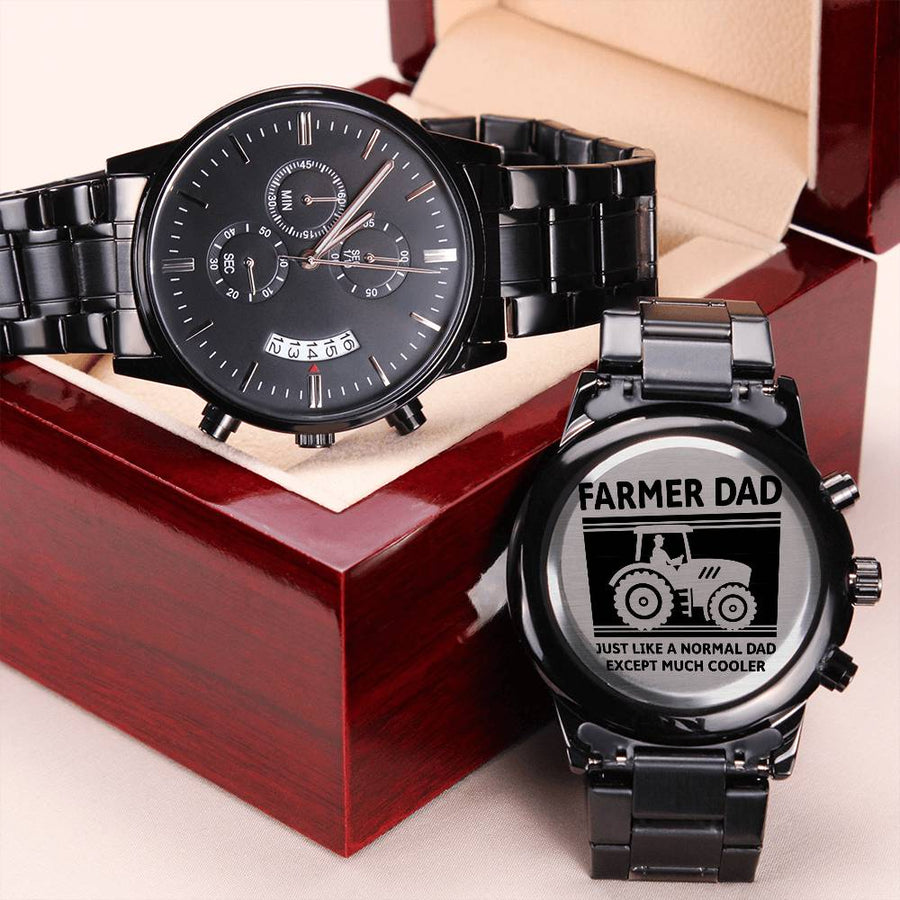 Farmer Dad Just Like A Normal Dad Except Much Cooler Watch Engraving Chronograph Watch
