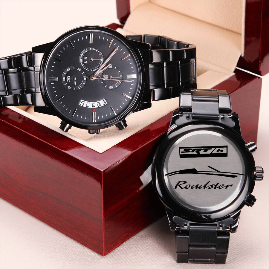 Chrysler Crossfire Srt6 Roadster Car Lovers Engraved Black Chronograph Watch For Him Crossfire Lovers Gift Engraving Chronograph Watch