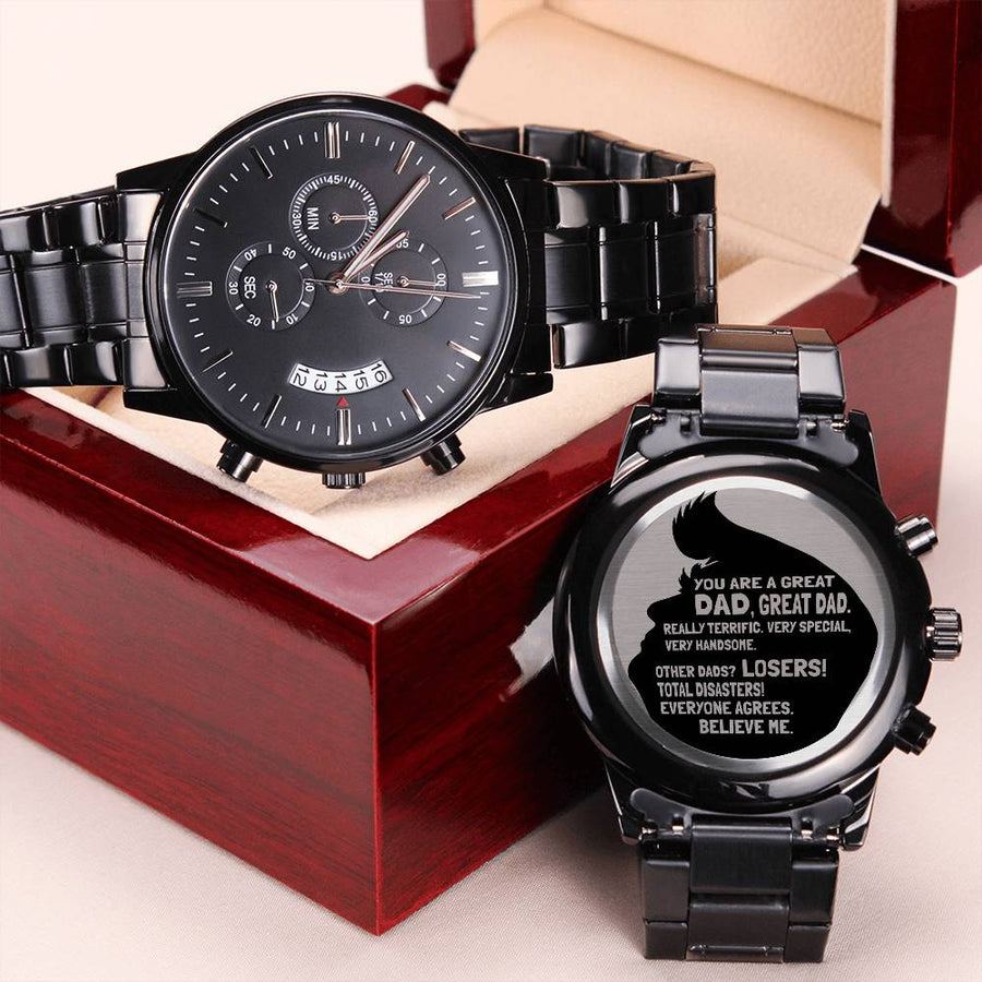 Great Dad Really Terrific - Watch Engraving Chronograph Watch
