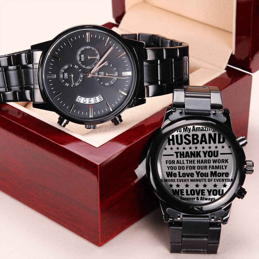 Thank You For All The Hard Work You Do For Our Family Engraving Chronograph Watch