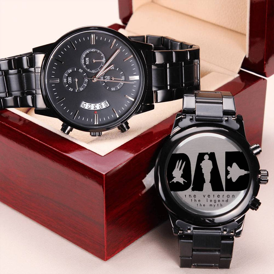 Veteran Collection - Veteran Dad Christmas Anniversary Gift Birthday Gift Chronograph Watch Engraving Chronograph Watch