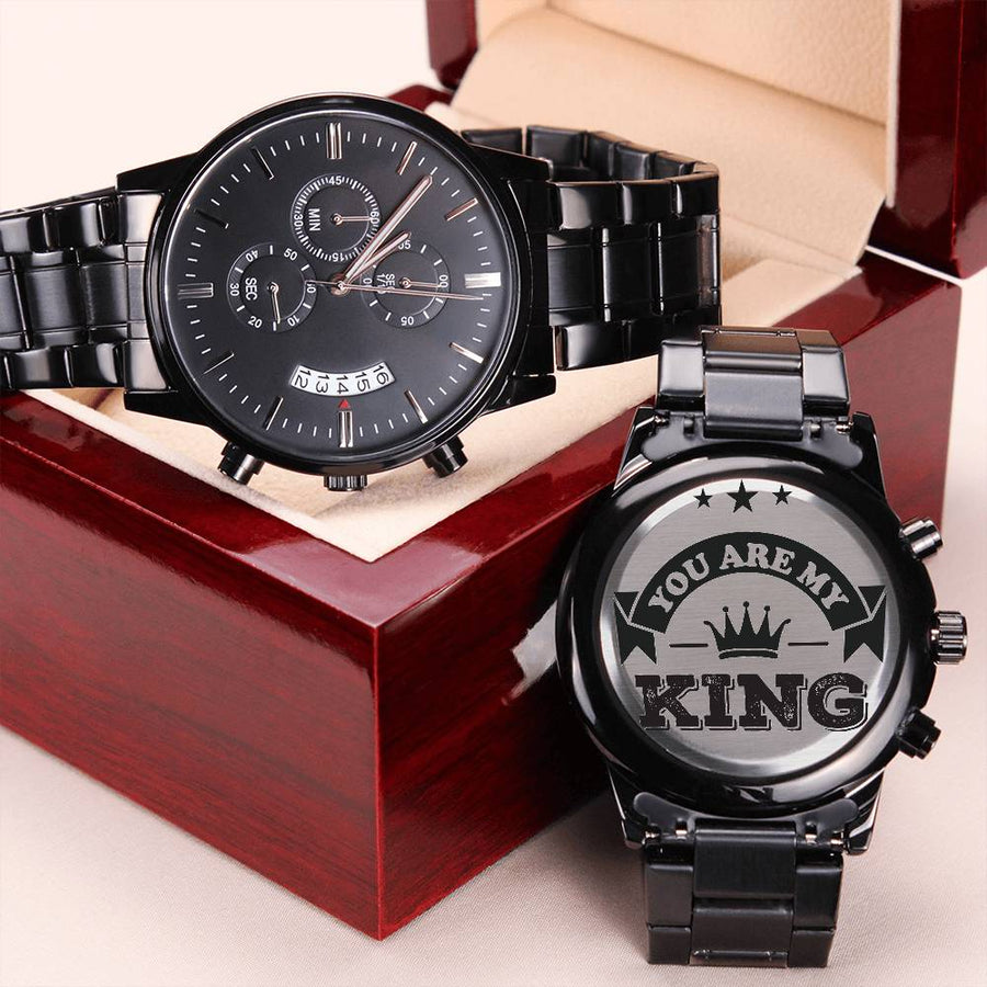 Gift For Men - You Are My King Engraving Chronograph Watch