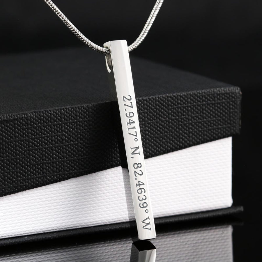 To My Beautiful Daughter | Home Coordinates Vertical Necklace