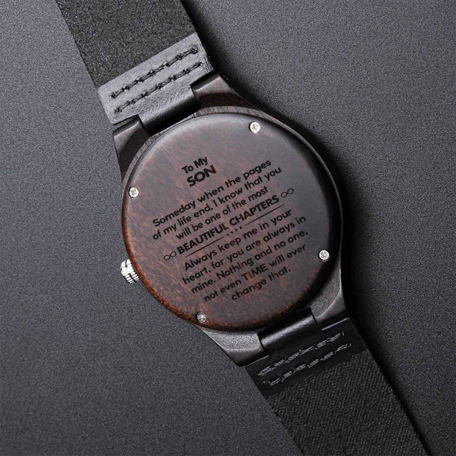 To My Son Watch - Gift For Son To My Son Watch Son Christmas Gift For My Son Graduation Gift For My Son From Mom Mothe Engraved Wooden Watch