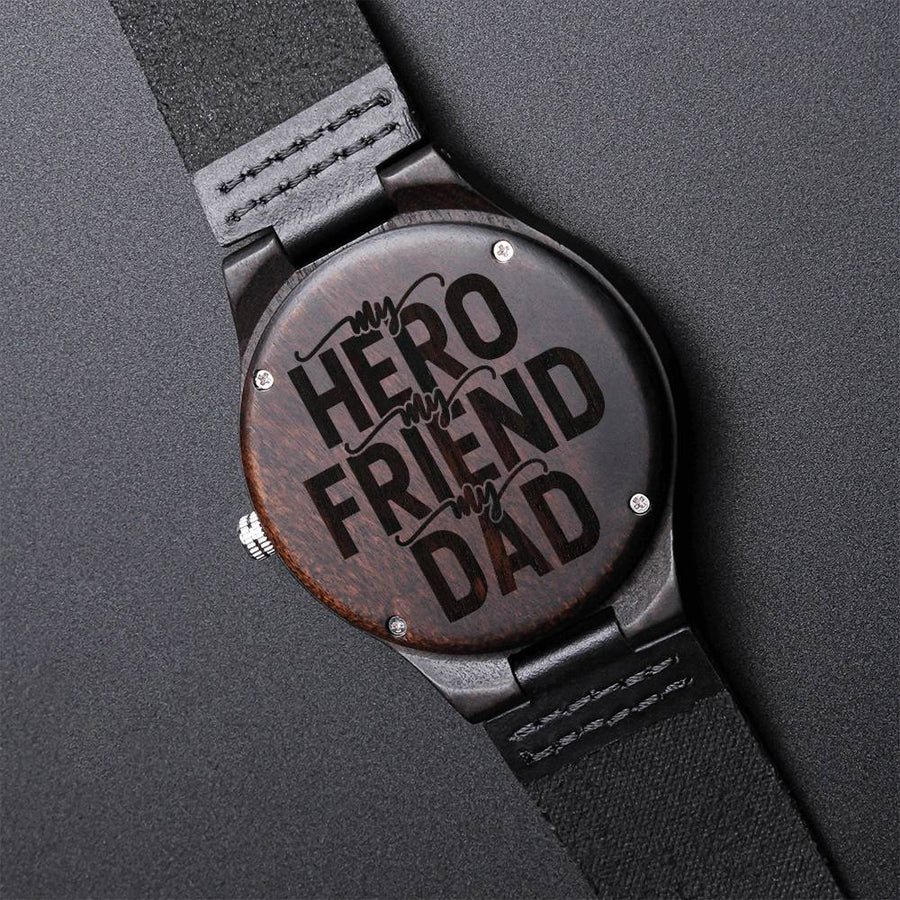 Engraved Watch Gift For Dad Father's Day Gift For Daddy Birthday Gift For Dad Engraved Watch For Him Father Gift From Engraved Wooden Watch